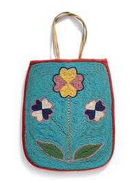 Plateau Beaded Flat Bag, with Curvilinear Beadwork