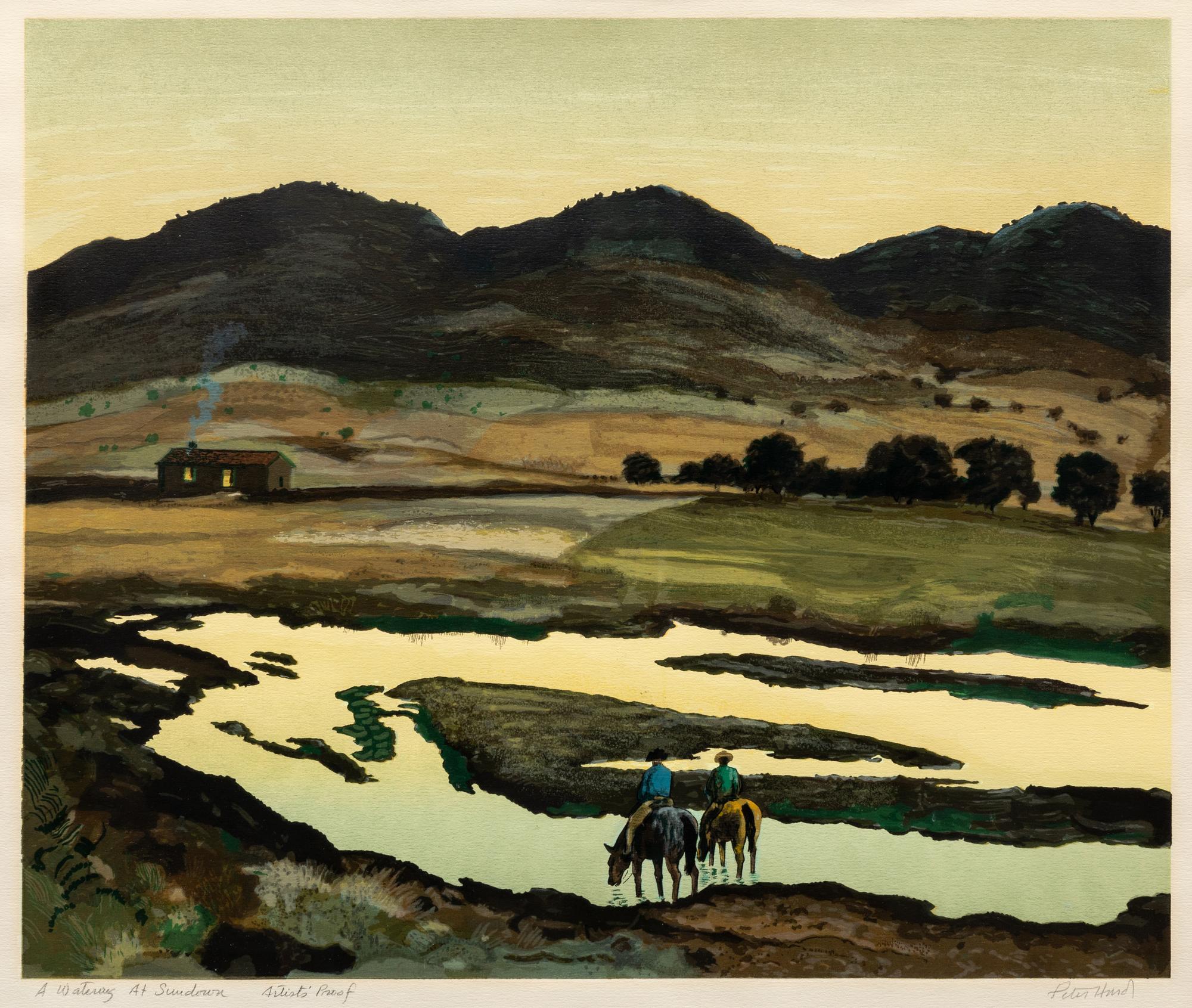 A Watering At Sundown, Artist's Proof