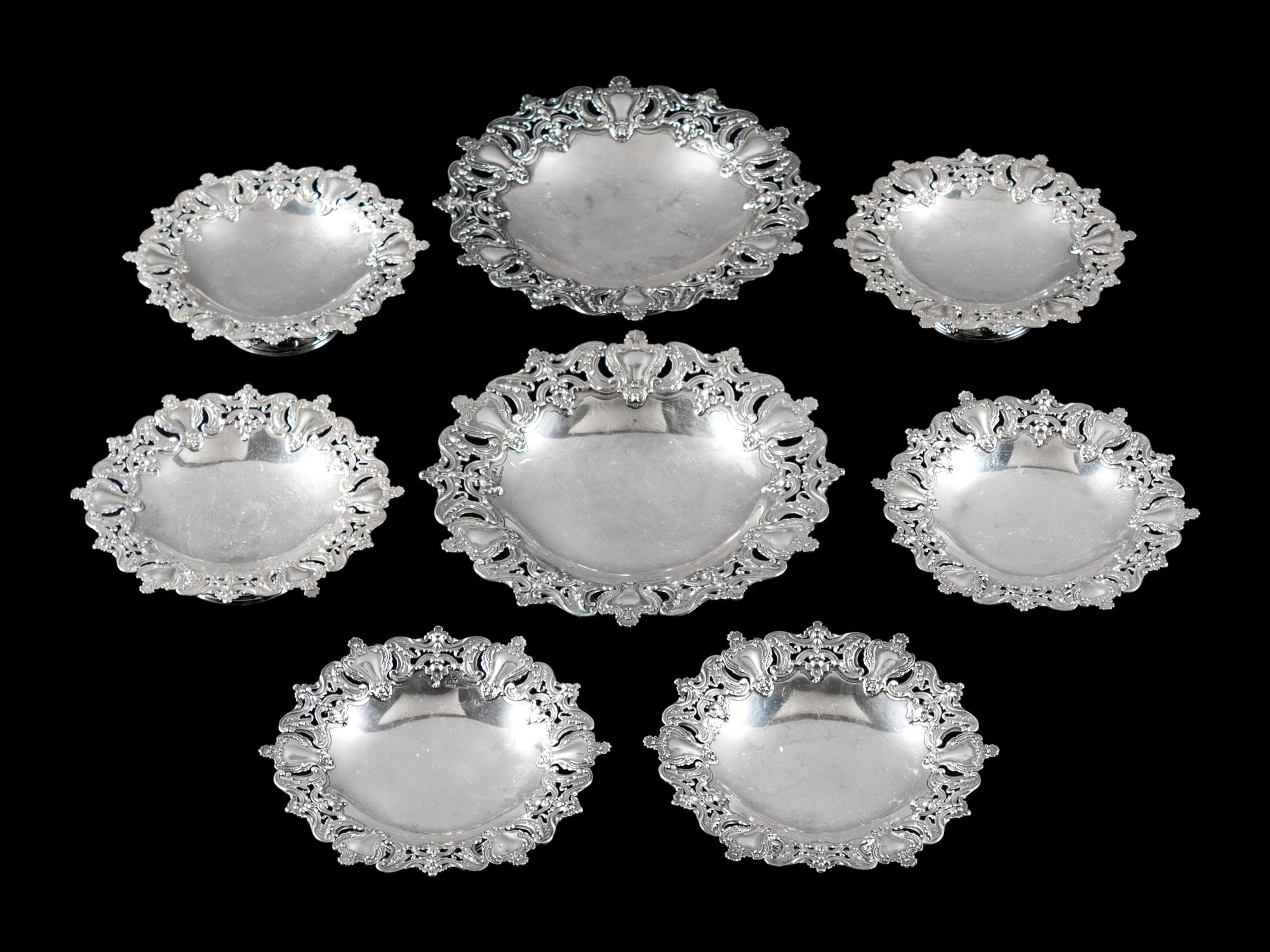 A Set of Eight Portuguese Silver Tazze