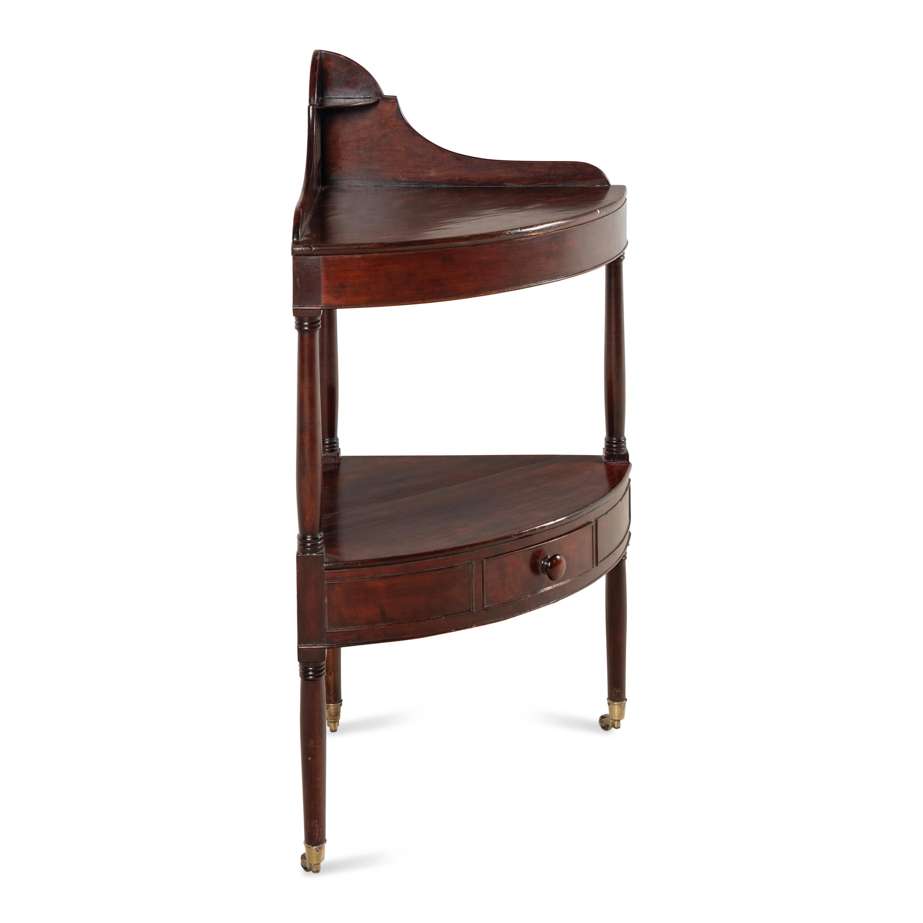A George III Mahogany Corner Wash Stand