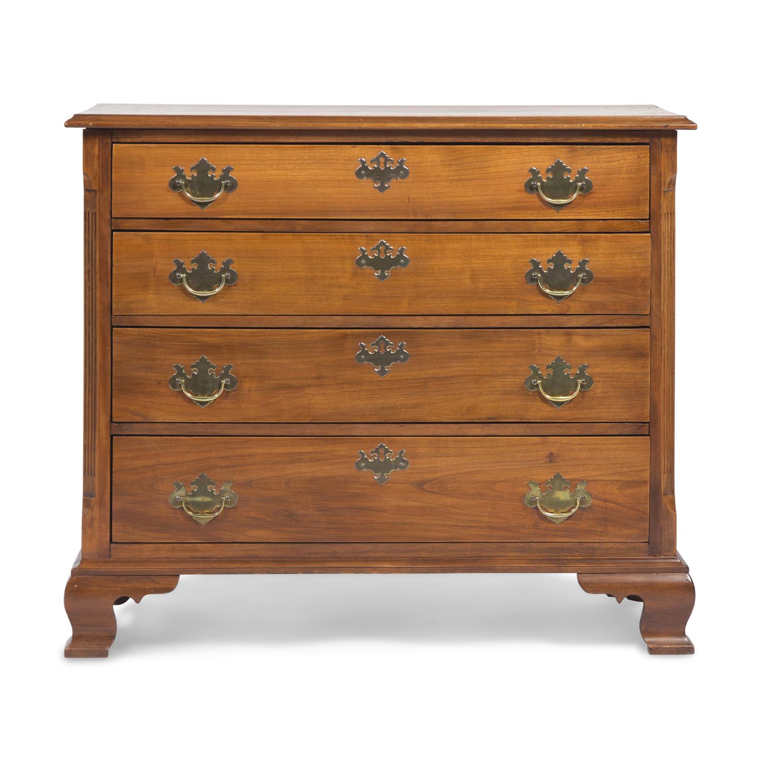 A Chippendale Cherry Chest of Drawers