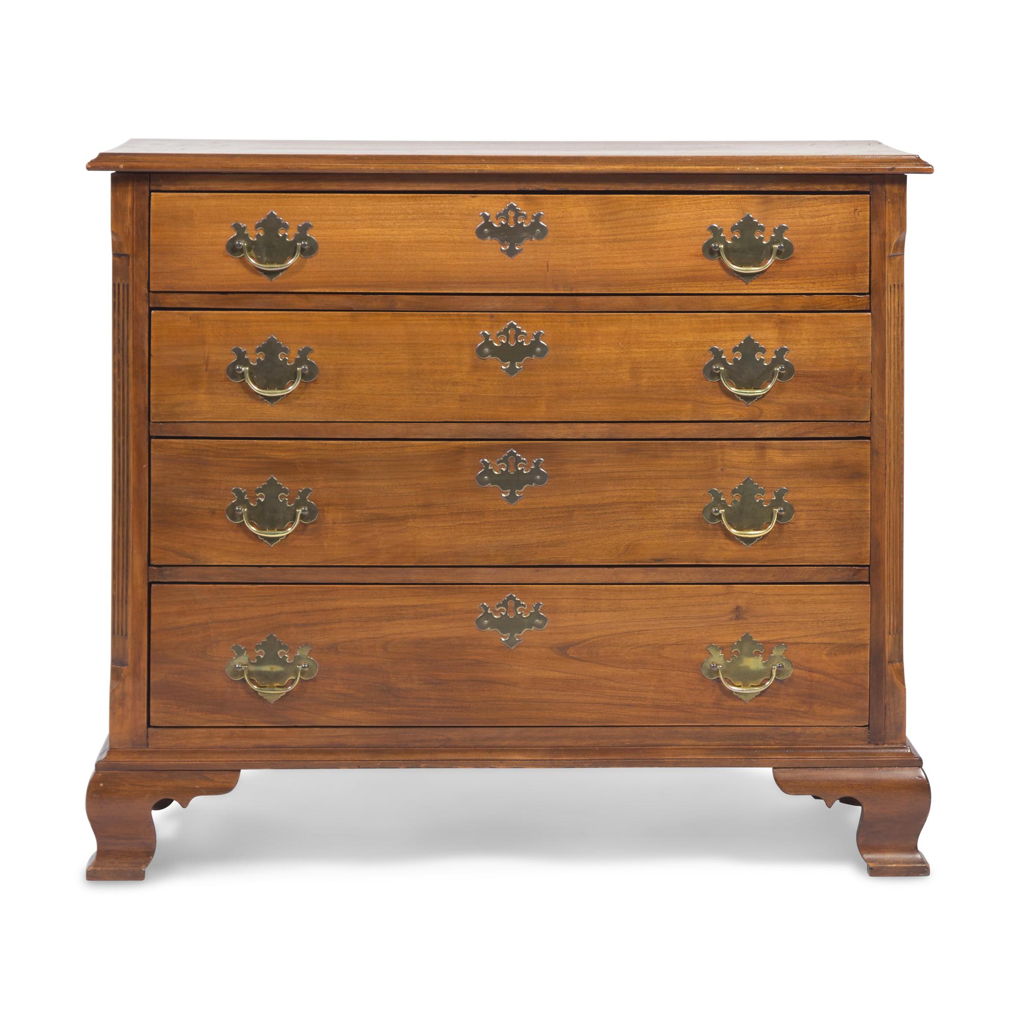A Chippendale Cherry Chest of Drawers