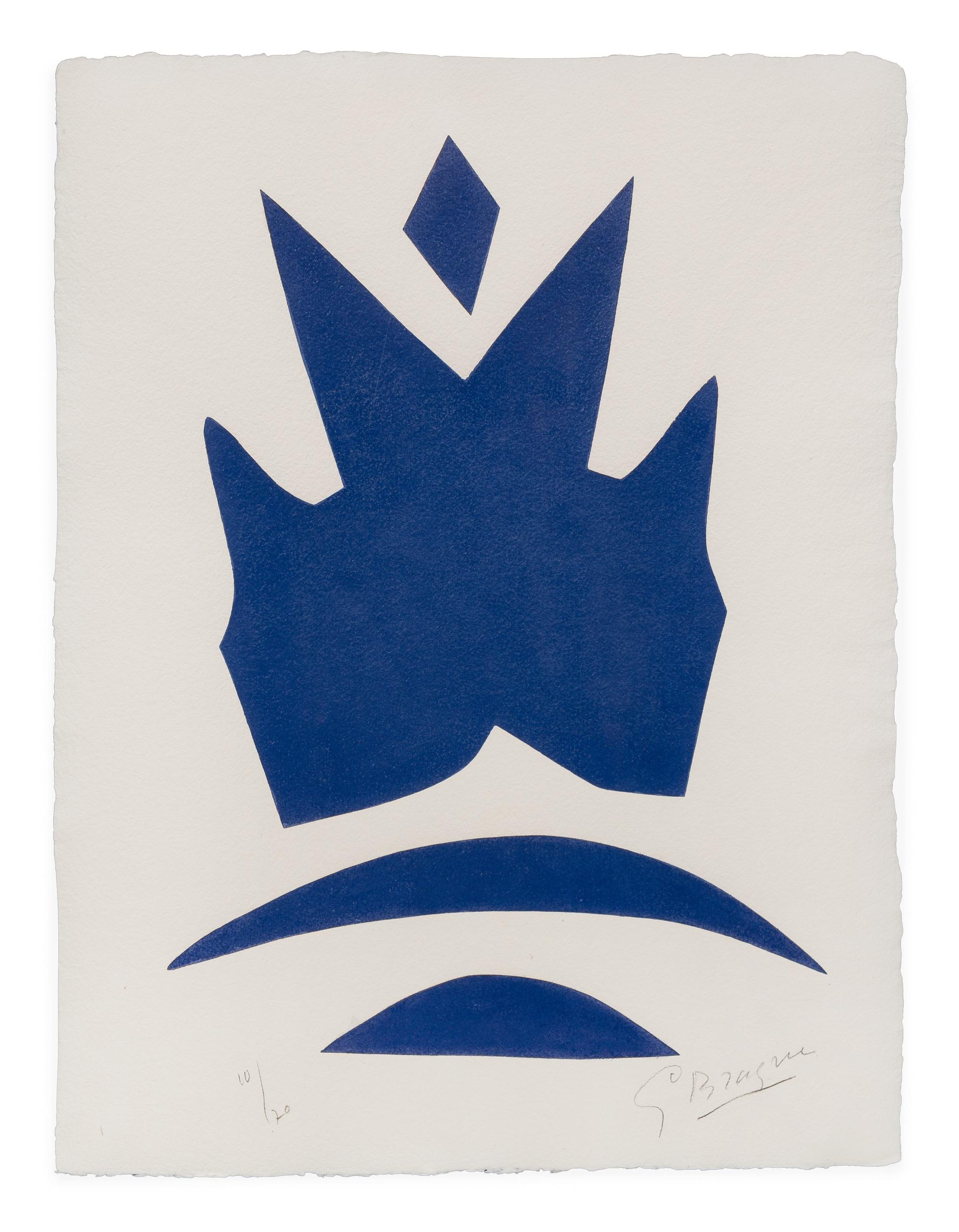 Georges Braque, (French, 1882-1963), Untitled (from Si je mourais la-bas by Guillaime Apollinaire), 1962