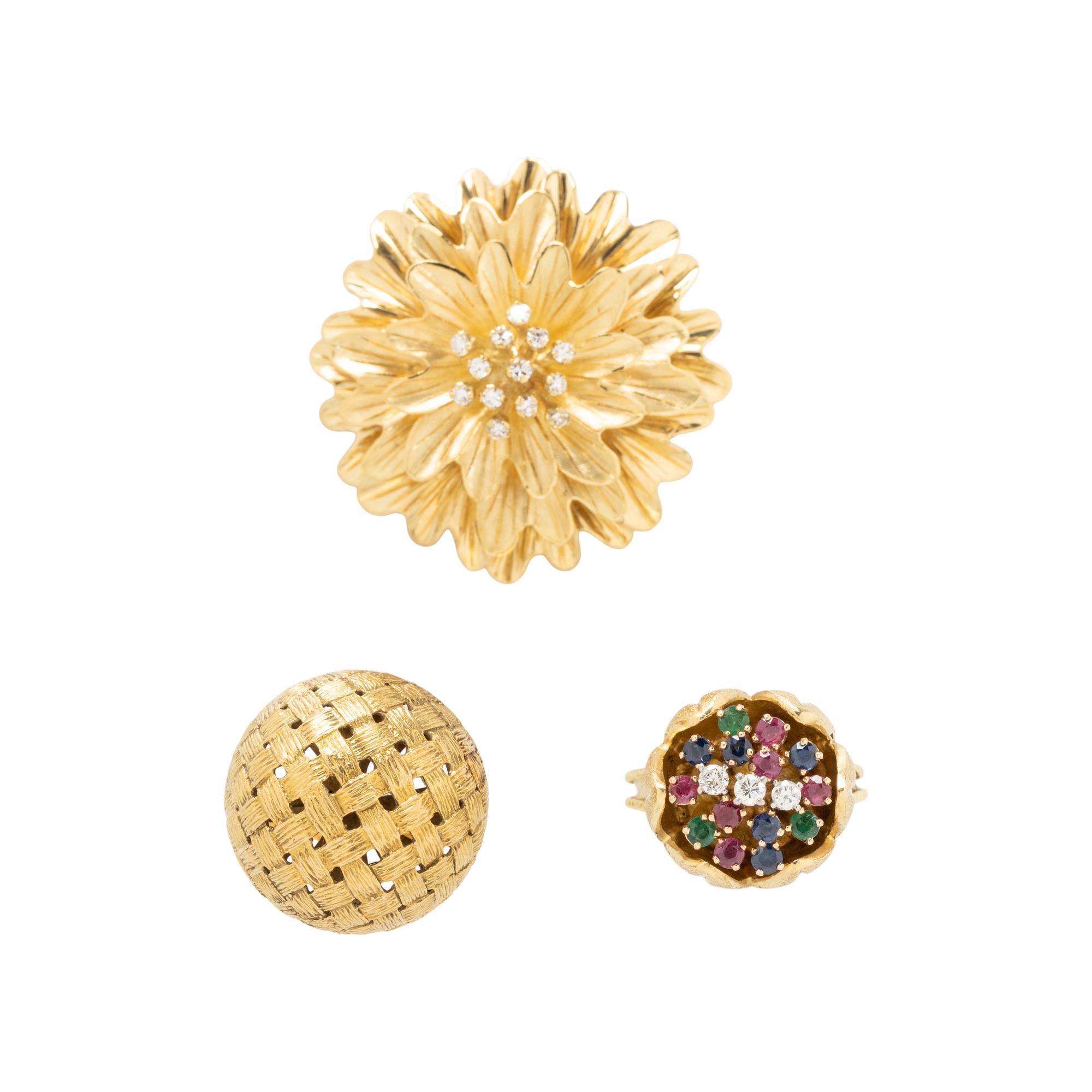 COLLECTION OF YELLOW GOLD AND MULTIGEM JEWELRY