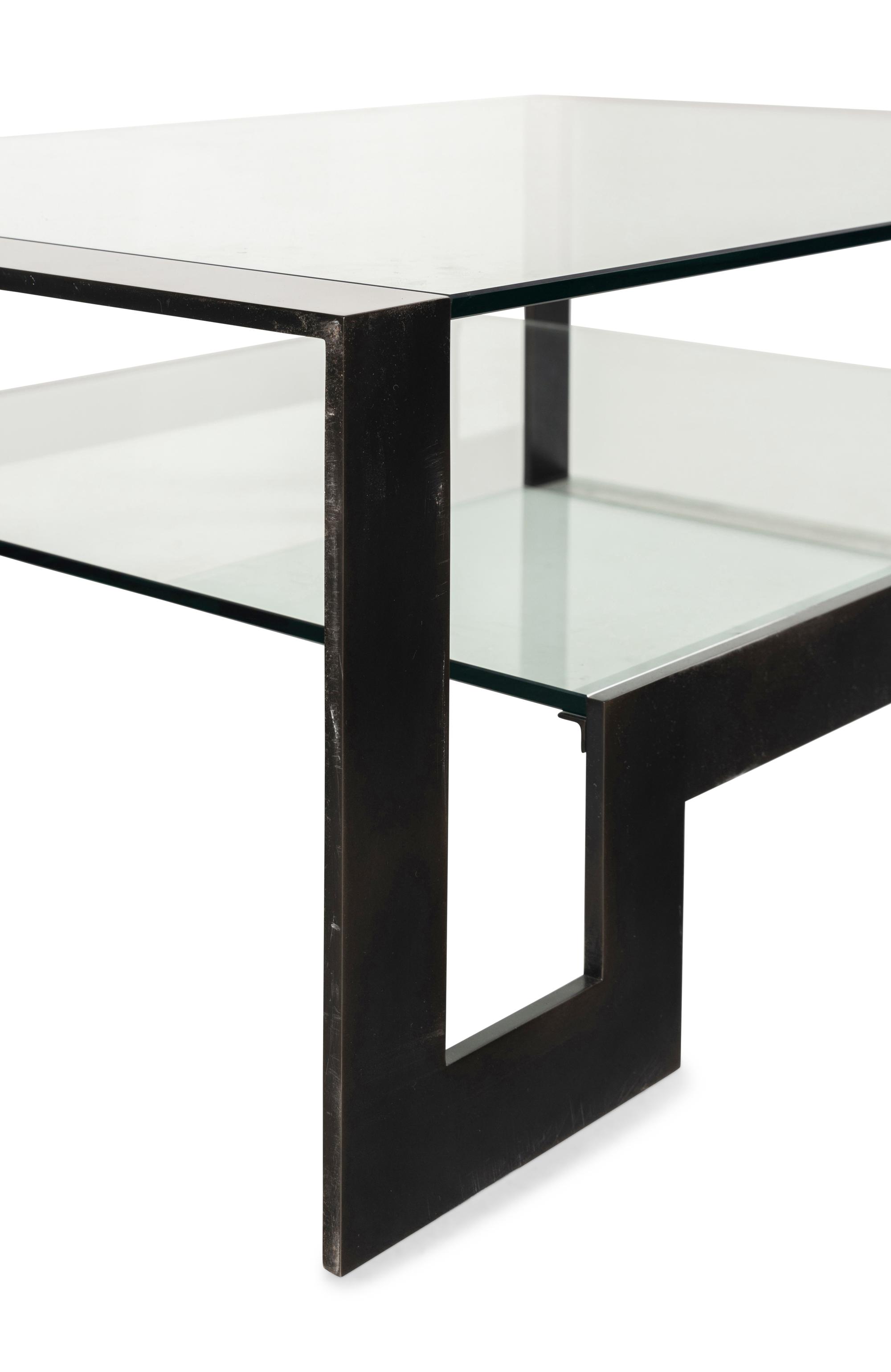 A John Boone Steel and Glass Low Table