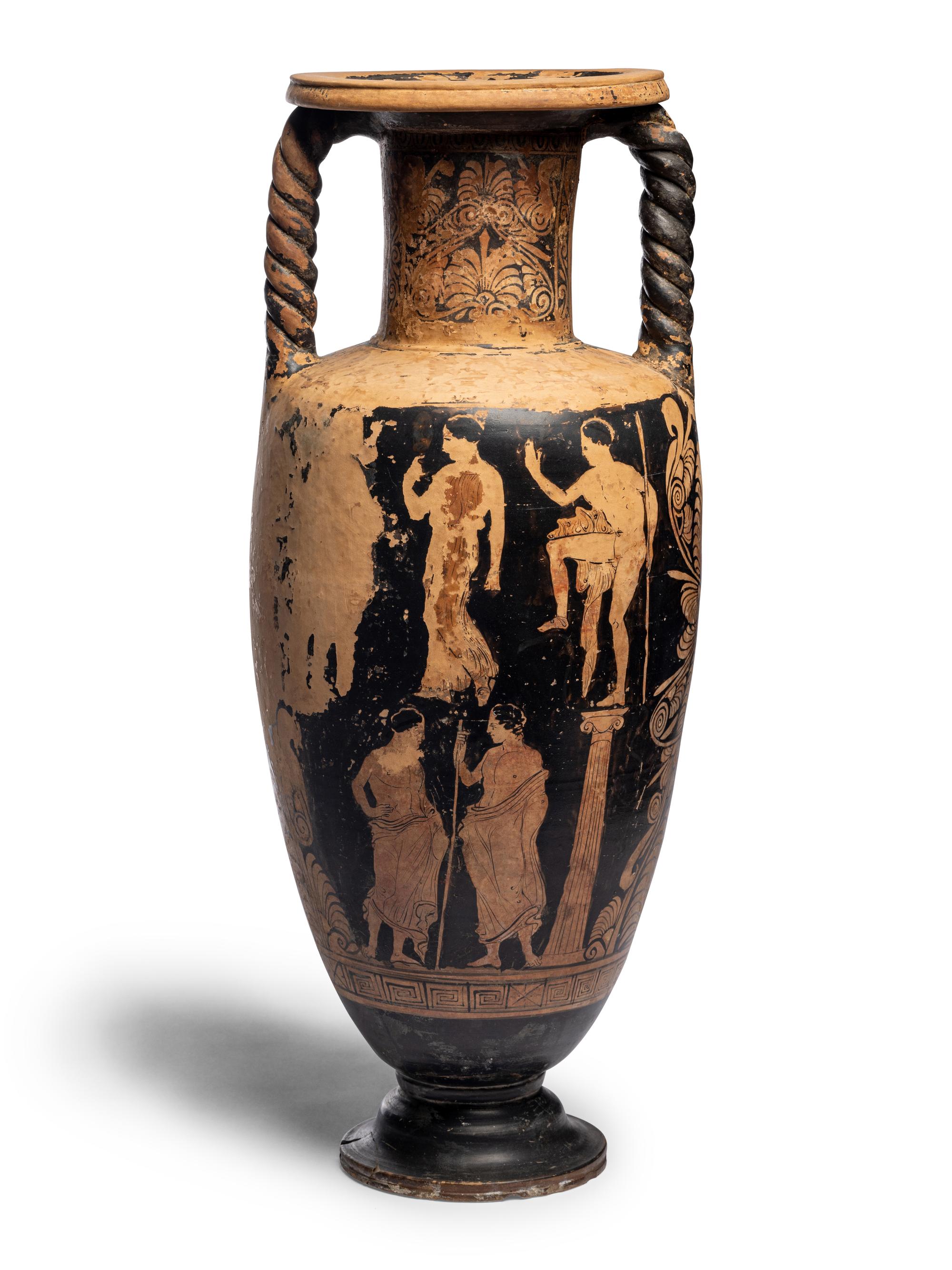 A Campanian Red-Figured Neck-Amphora with Alkmene on the Pyre