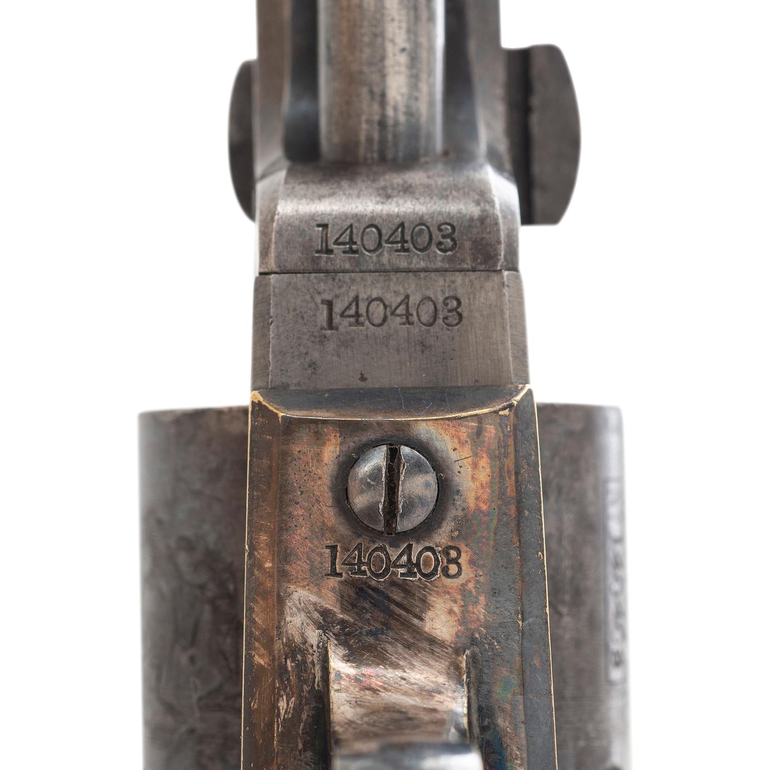 Inscribed Colt Model 1849 Pocket Revolver of Lt. Sprague S. Hill - 57th PA Infantry - Wounded at Gettysburg