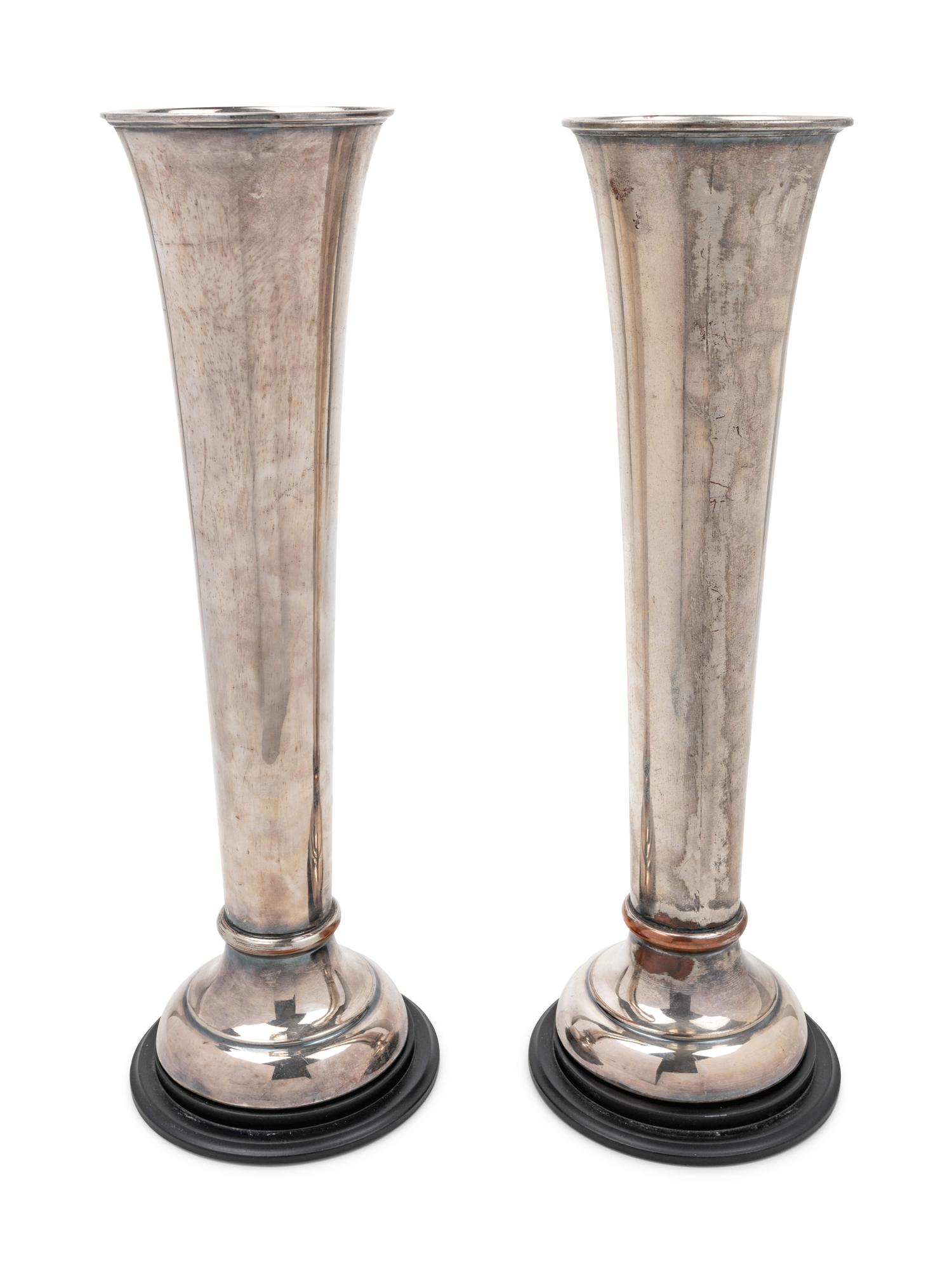 A Pair of Silver-Plate Loving Cups