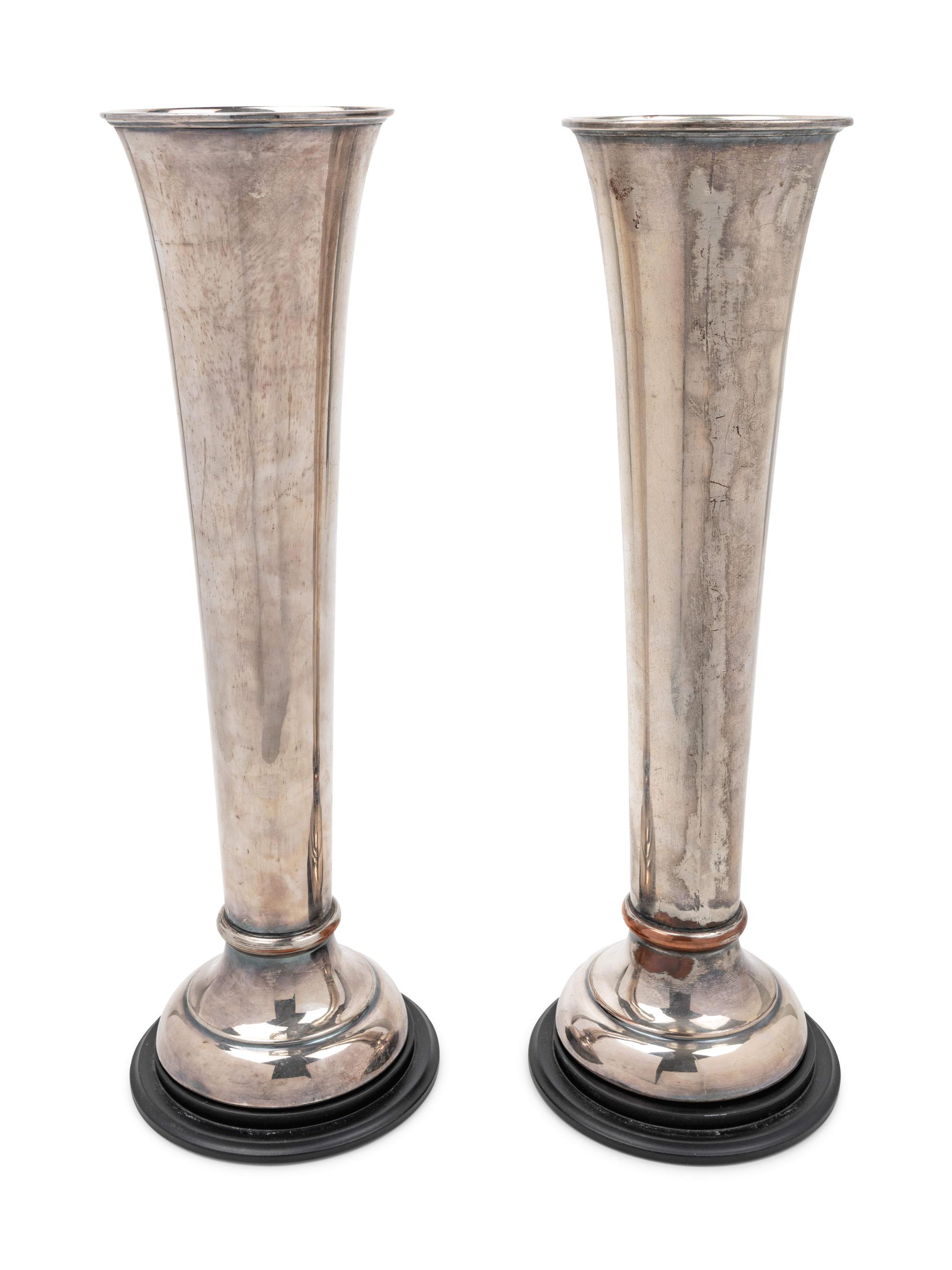 A Pair of Silver-Plate Loving Cups