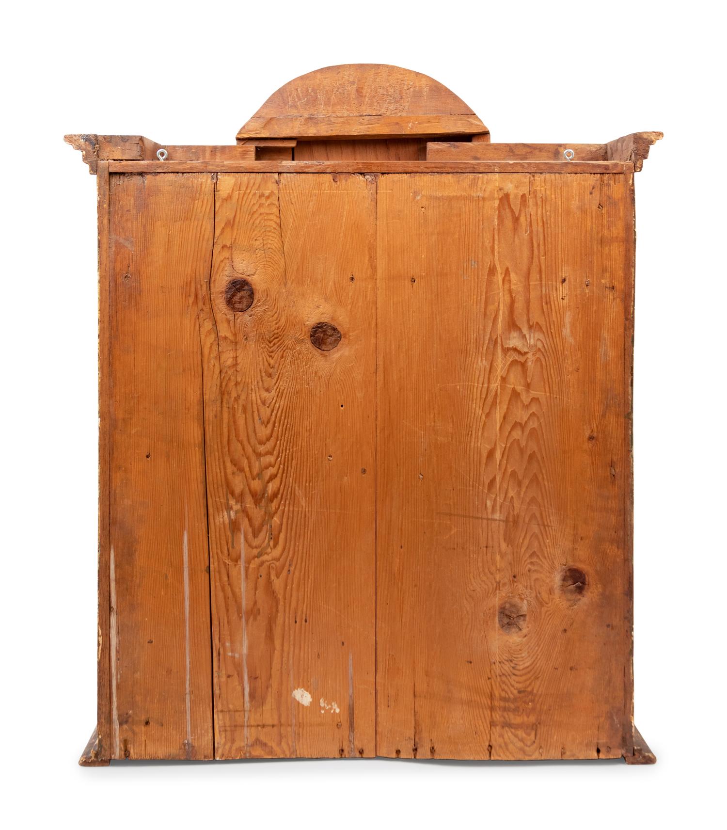 A Spanish Colonial Painted Wood Tabernacle Cabinet