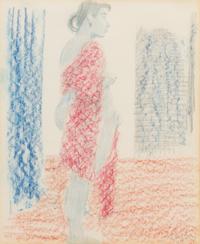 Milton Avery, (American, 1885-1965), Red Shawl, 1956