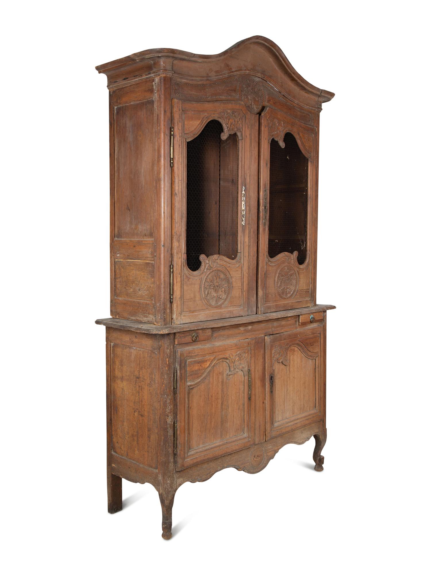 A Louis XV Provincial Walnut Buffet a Deux Corps — 18TH CENTURY