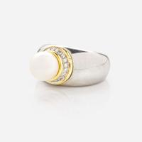 A Paloma Picasso for Tiffany & Co. Pearl Ring, Sterling Silver Bracelet, and Three Lagos Rings Lagos, Tiffany & Co.