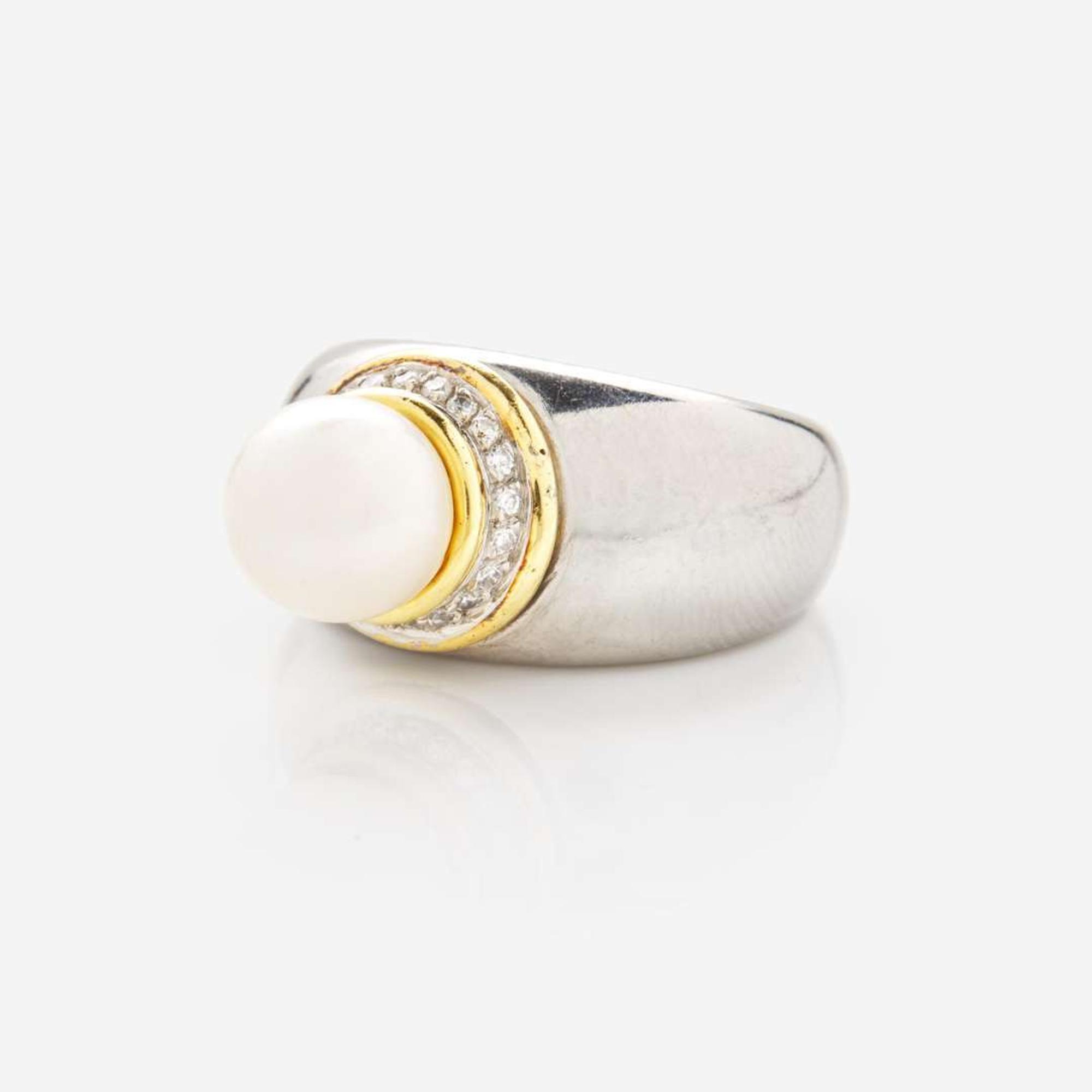 A Paloma Picasso for Tiffany & Co. Pearl Ring, Sterling Silver Bracelet, and Three Lagos Rings Lagos, Tiffany & Co.