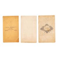 [NATIVE AMERICANS]. A group of 3 CDVs of Native American subjects, comprising: