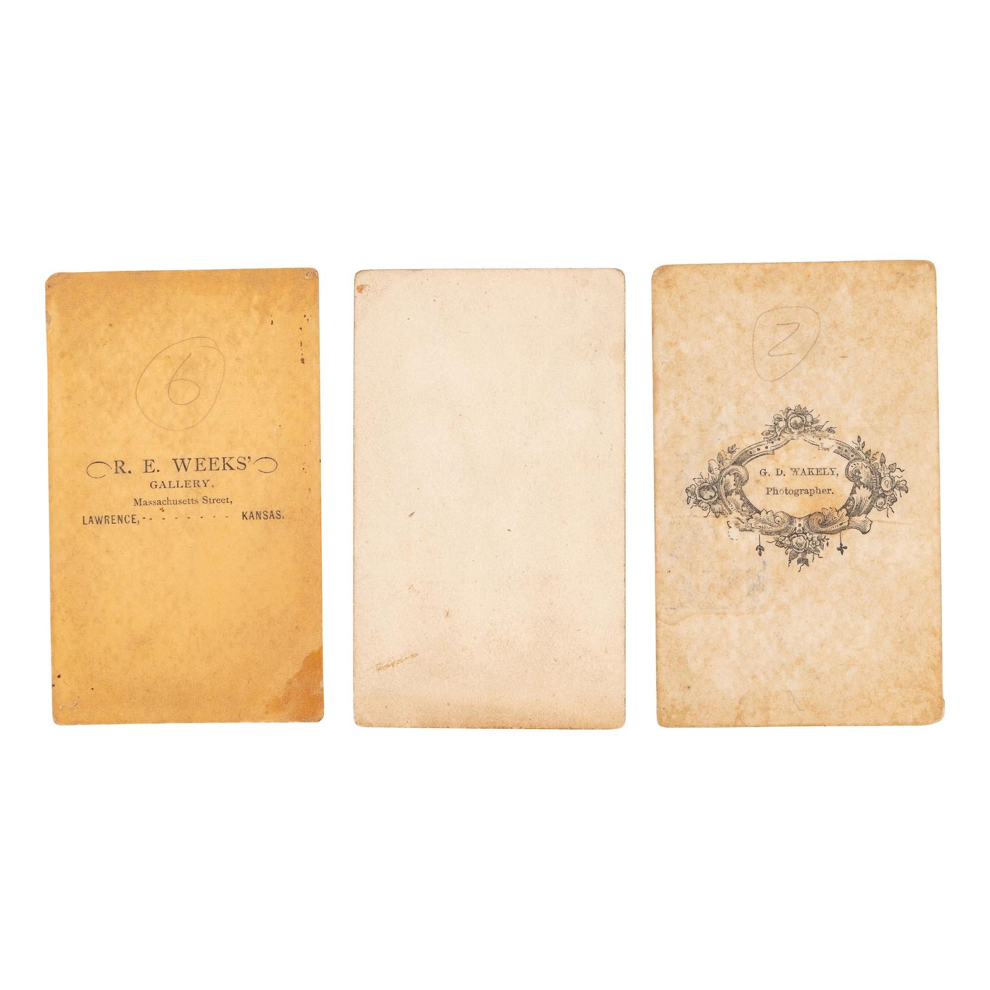 [NATIVE AMERICANS]. A group of 3 CDVs of Native American subjects, comprising:
