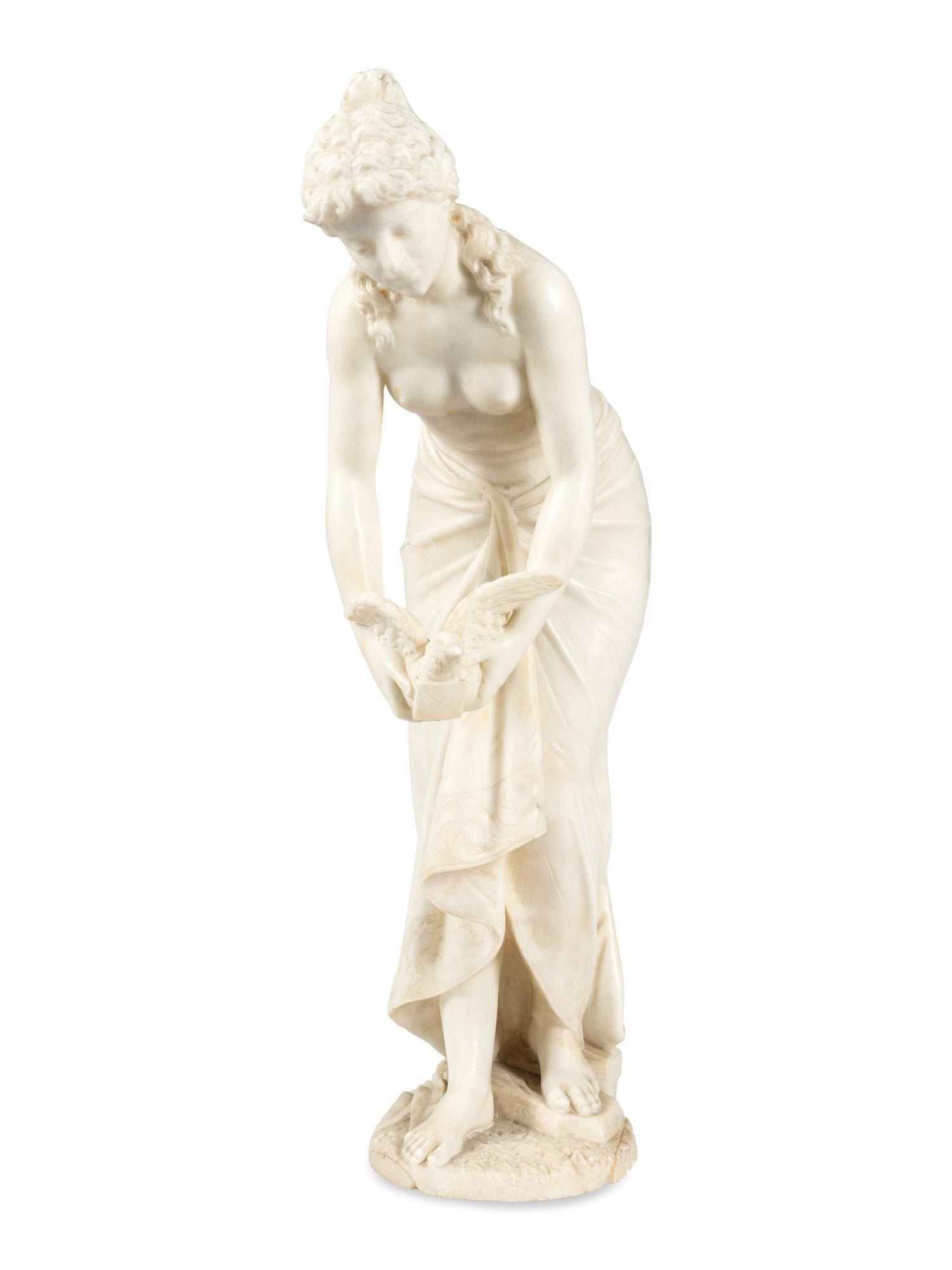 A Continental Alabaster Figure
