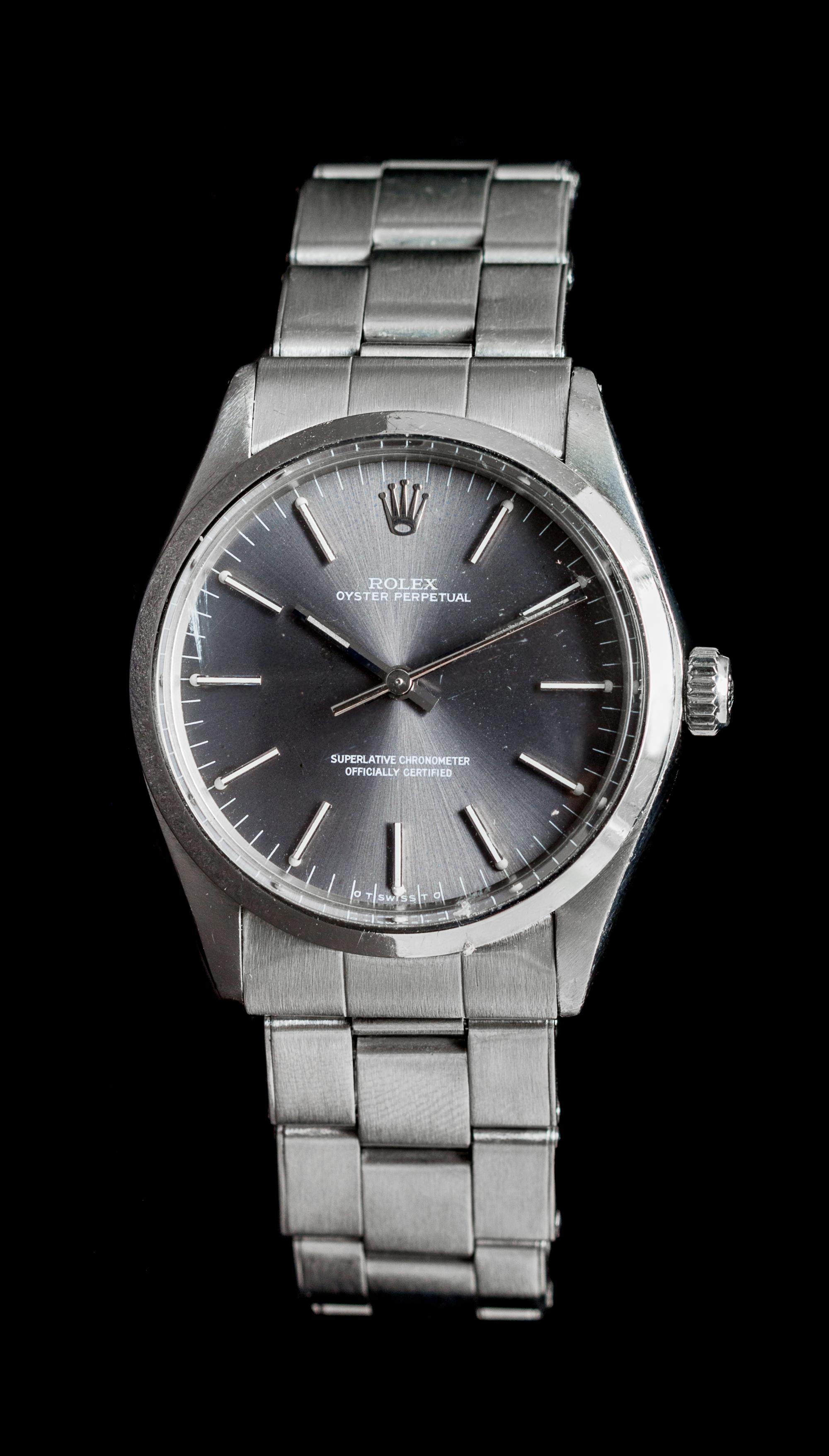 A Stainless Steel Ref. 1002 Oyster Perpetual Wristwatch, Rolex, Circa 1974,