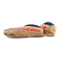 Delaware Beaded Hide Moccasins