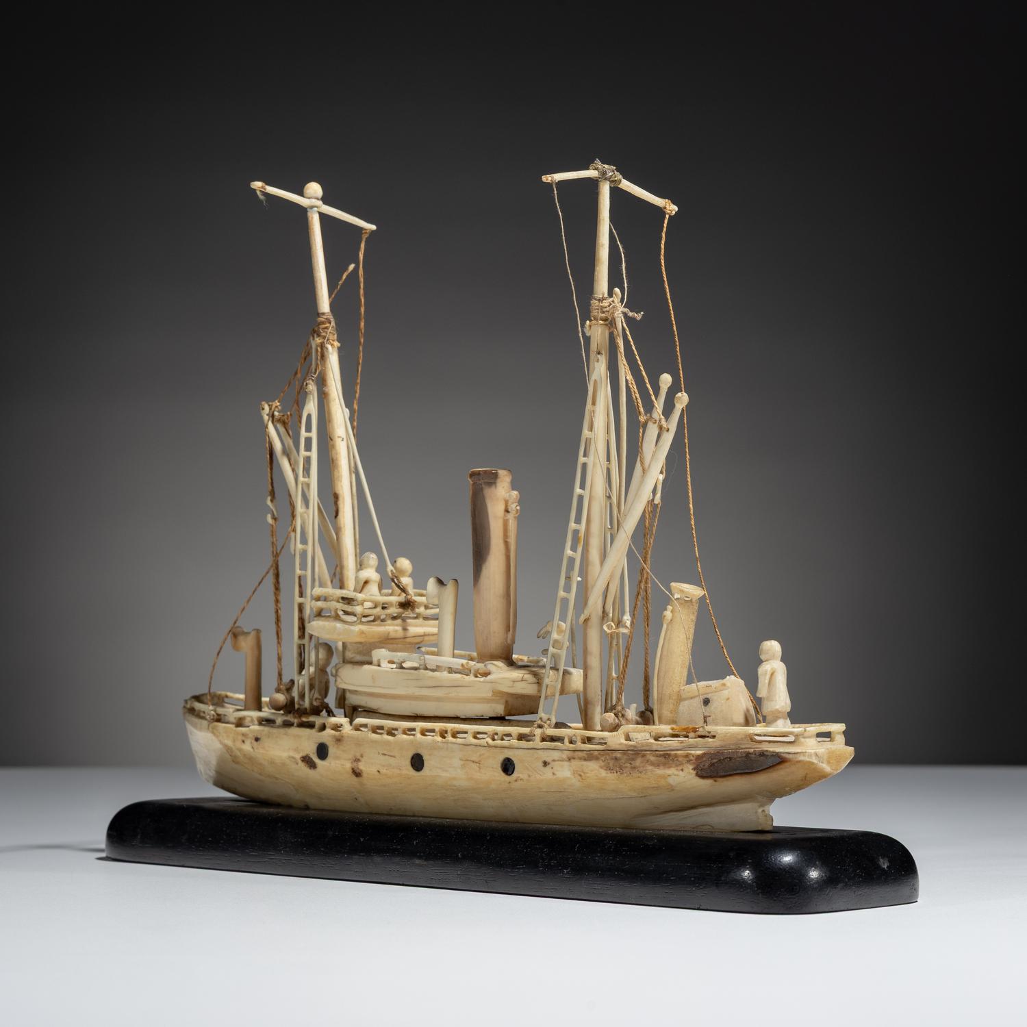 Inupiat Whaling Steam Ship Model