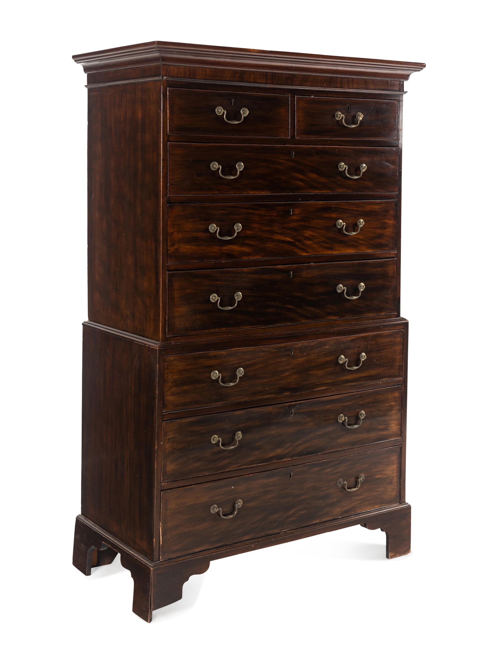 A George III Mahogany Chest-on-Chest