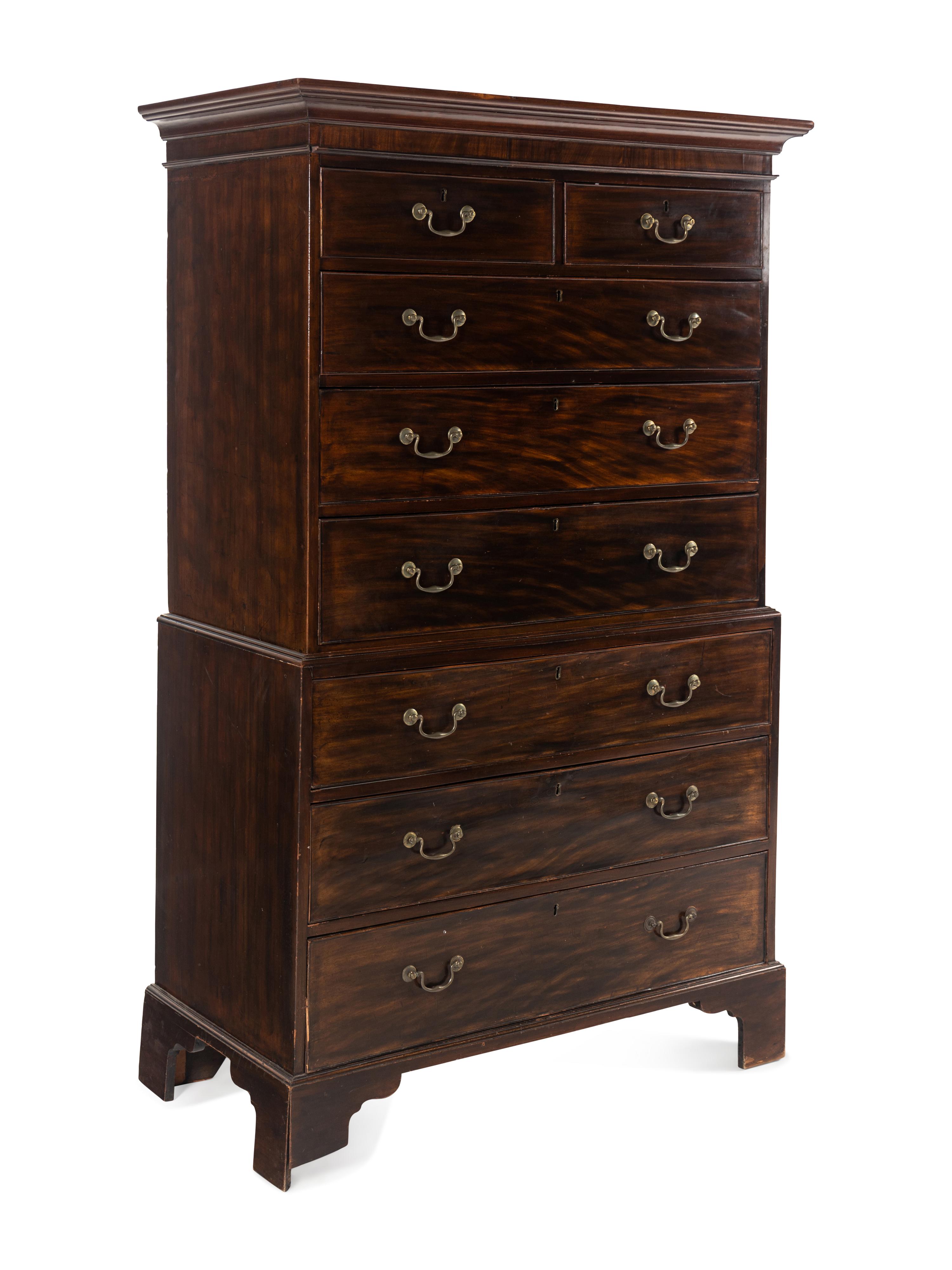 A George III Mahogany Chest-on-Chest