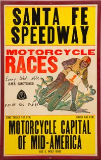 A Collection of Racing Posters Largest 36 x 24 1/8 inches (framed).