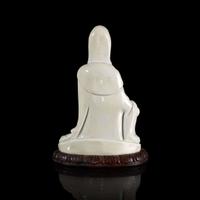A small Chinese blanc de Chine figure of seated Guanyin 德化窑观音小造像 18th century or earlier ???????