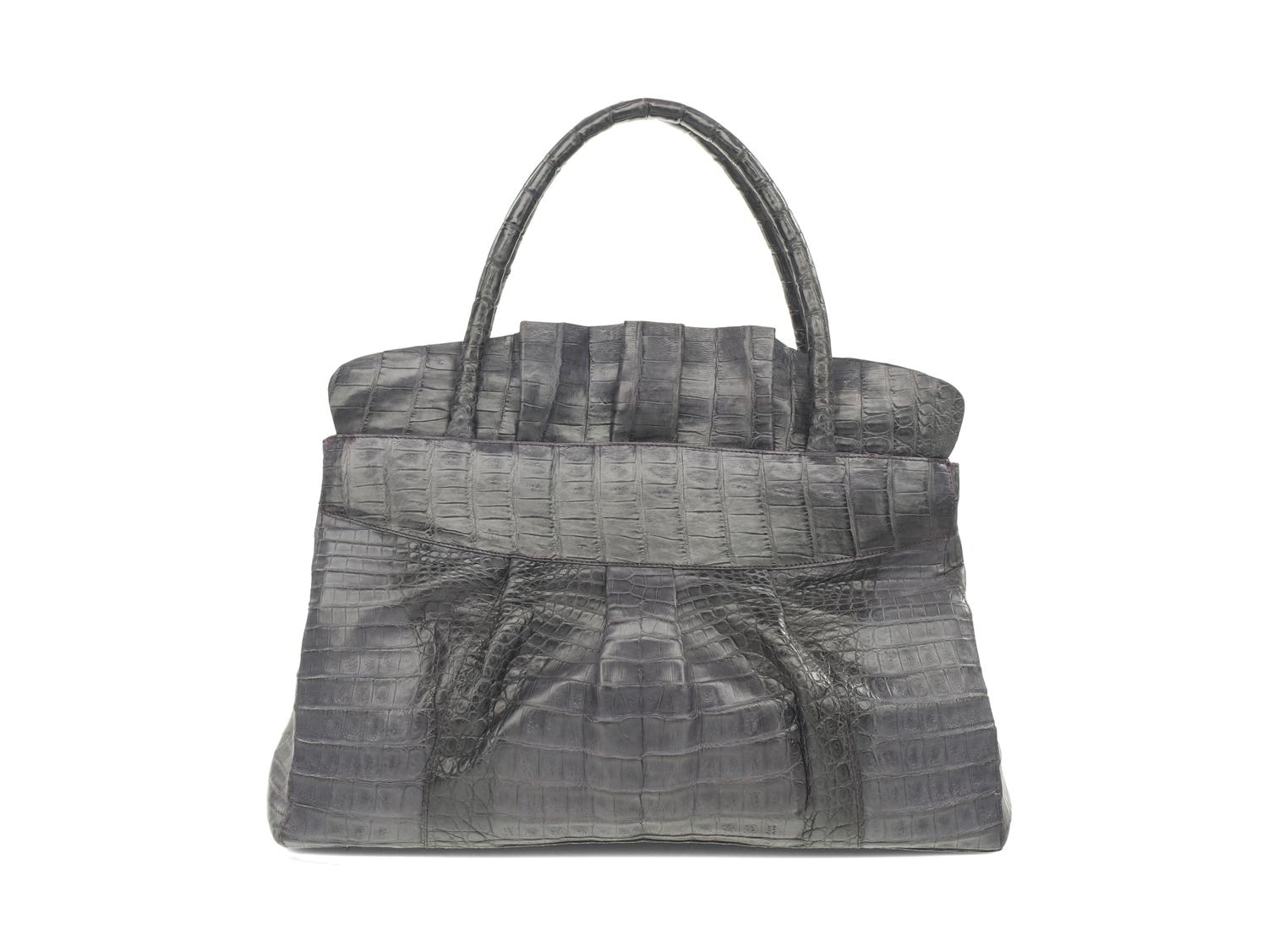 Nancy Gonzalez Purple Crocodile Handbag