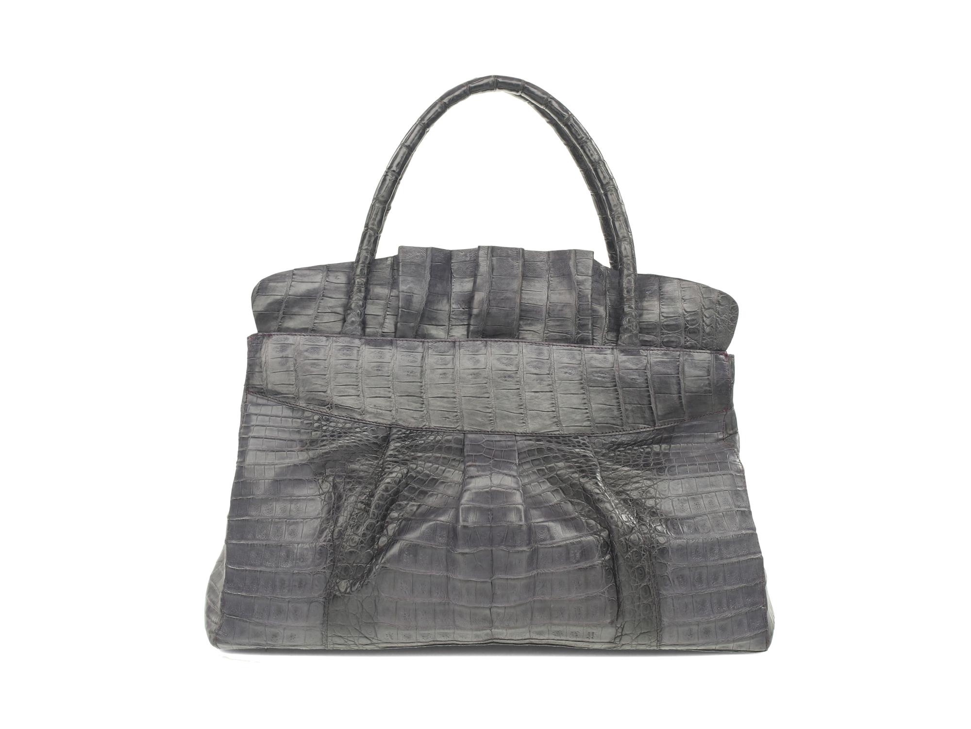 Nancy Gonzalez Purple Crocodile Handbag