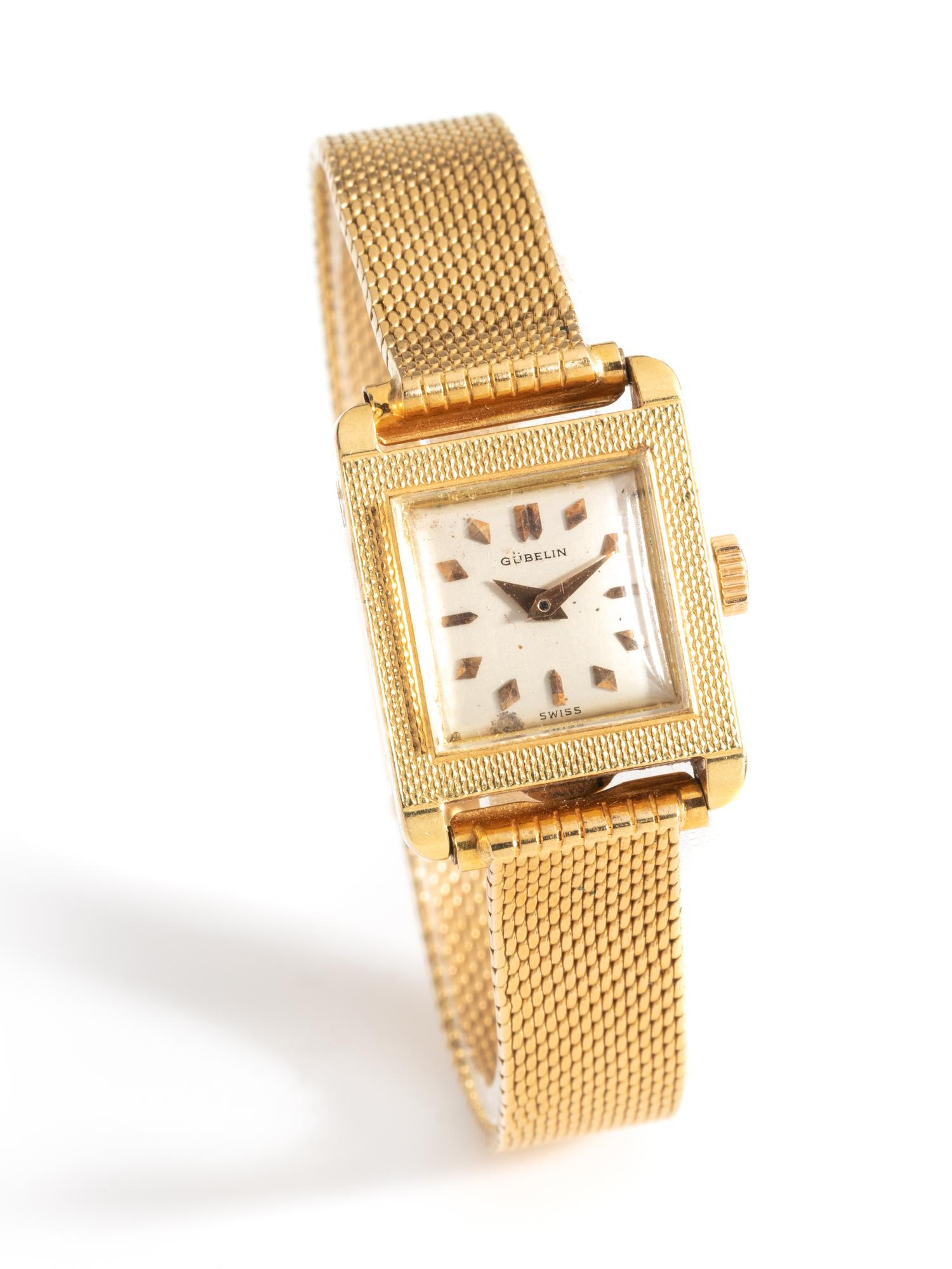 GÜBELIN, YELLOW GOLD WATCH