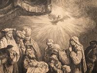 A group of five prints depicting religious scenery