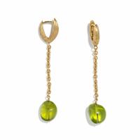 MARCO BICEGO, PERIDOT AND YELLOW GOLD PENDANT EARRINGS
