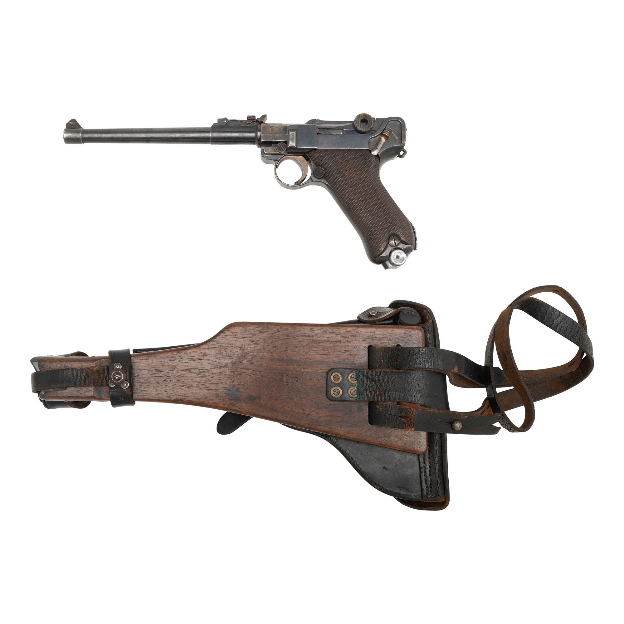 **DWM Artillery Luger Pistol with Matching Shoulder Board/Holster