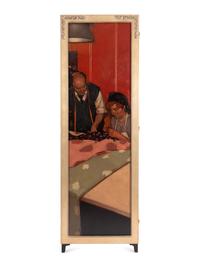 Joseph Lorusso (American, b. 1966) — Getting Fitted (Three-Panel Screen)