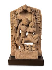 A Large Indian Sandstone Figural Group