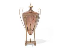 A George III Neoclassical Copper and Brass Hot Water Urn