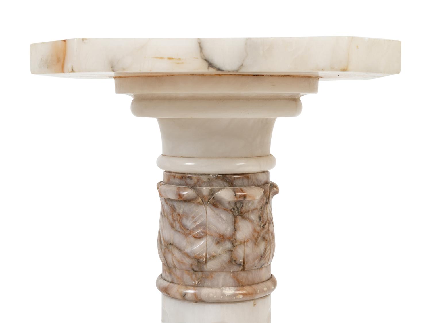 A Continental Alabaster Pedestal