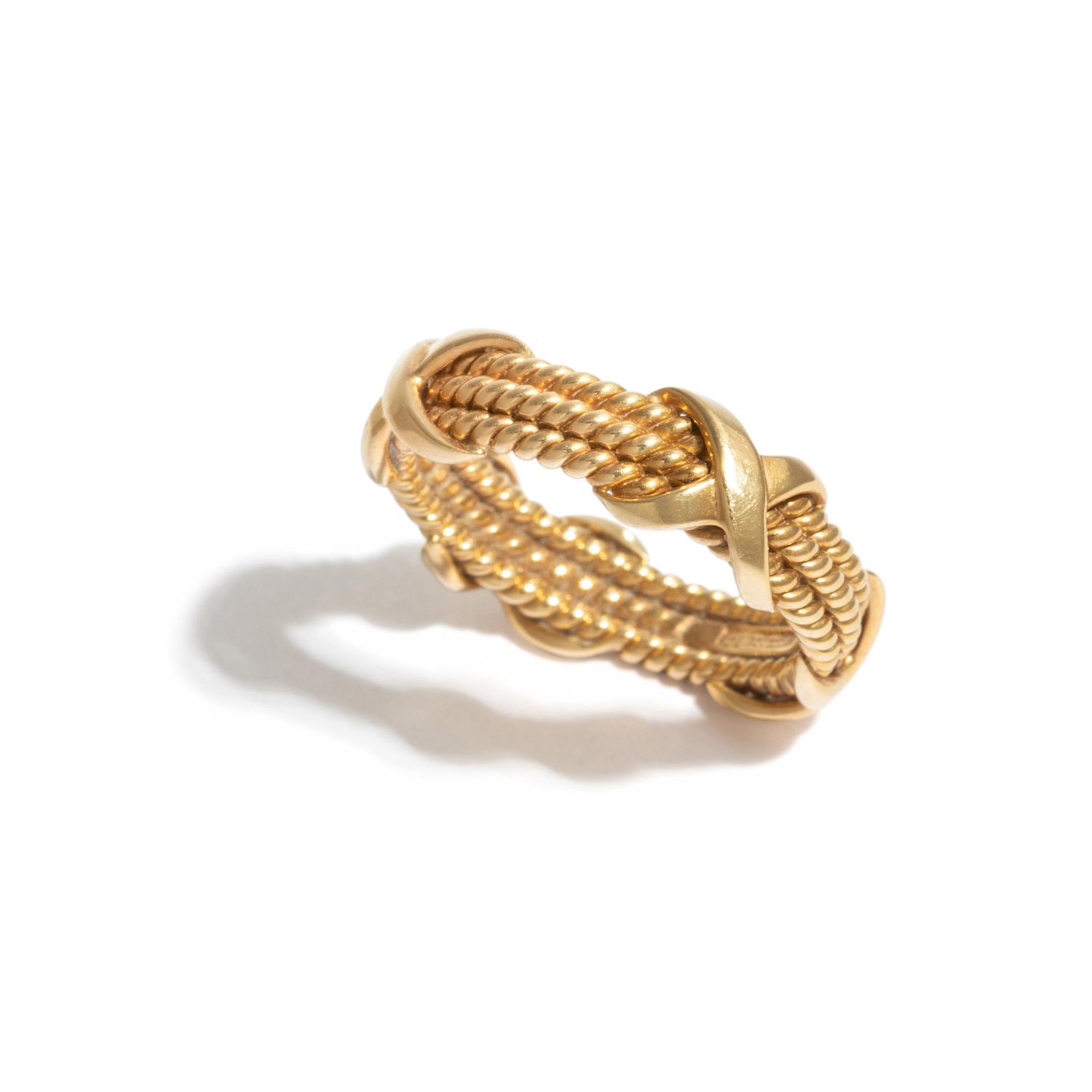 TIFFANY & CO., SCHLUMBERGER, YELLOW GOLD 'X' RING