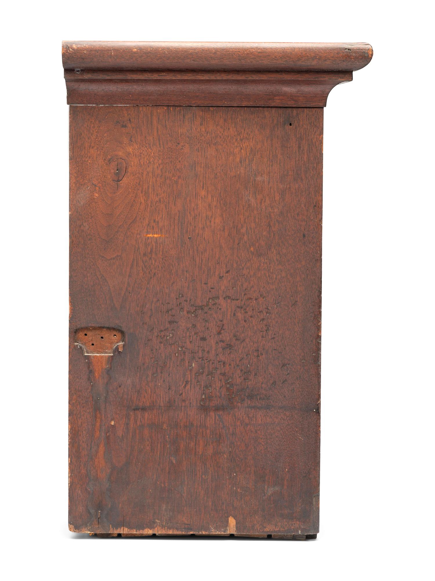 A Stoneware Merchant's Walnut Hanging Cupboard