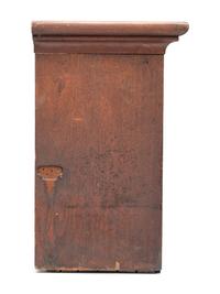 A Stoneware Merchant's Walnut Hanging Cupboard