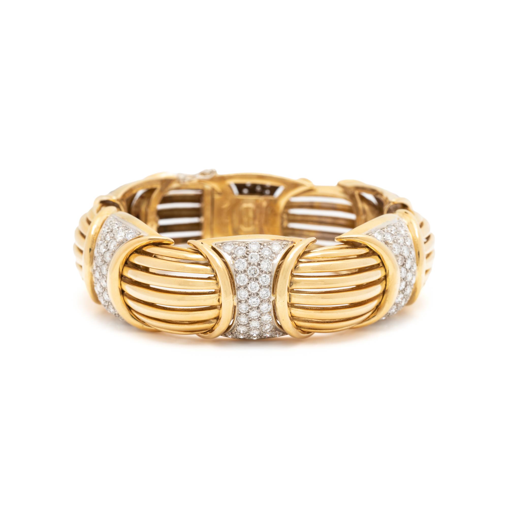 YELLOW GOLD AND DIAMOND BRACELET