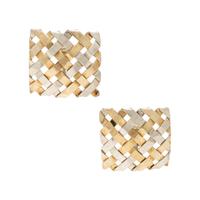 Gabriel Ofiesh, Sterling Silver and Yellow Gold-Plated Woven Earrings
