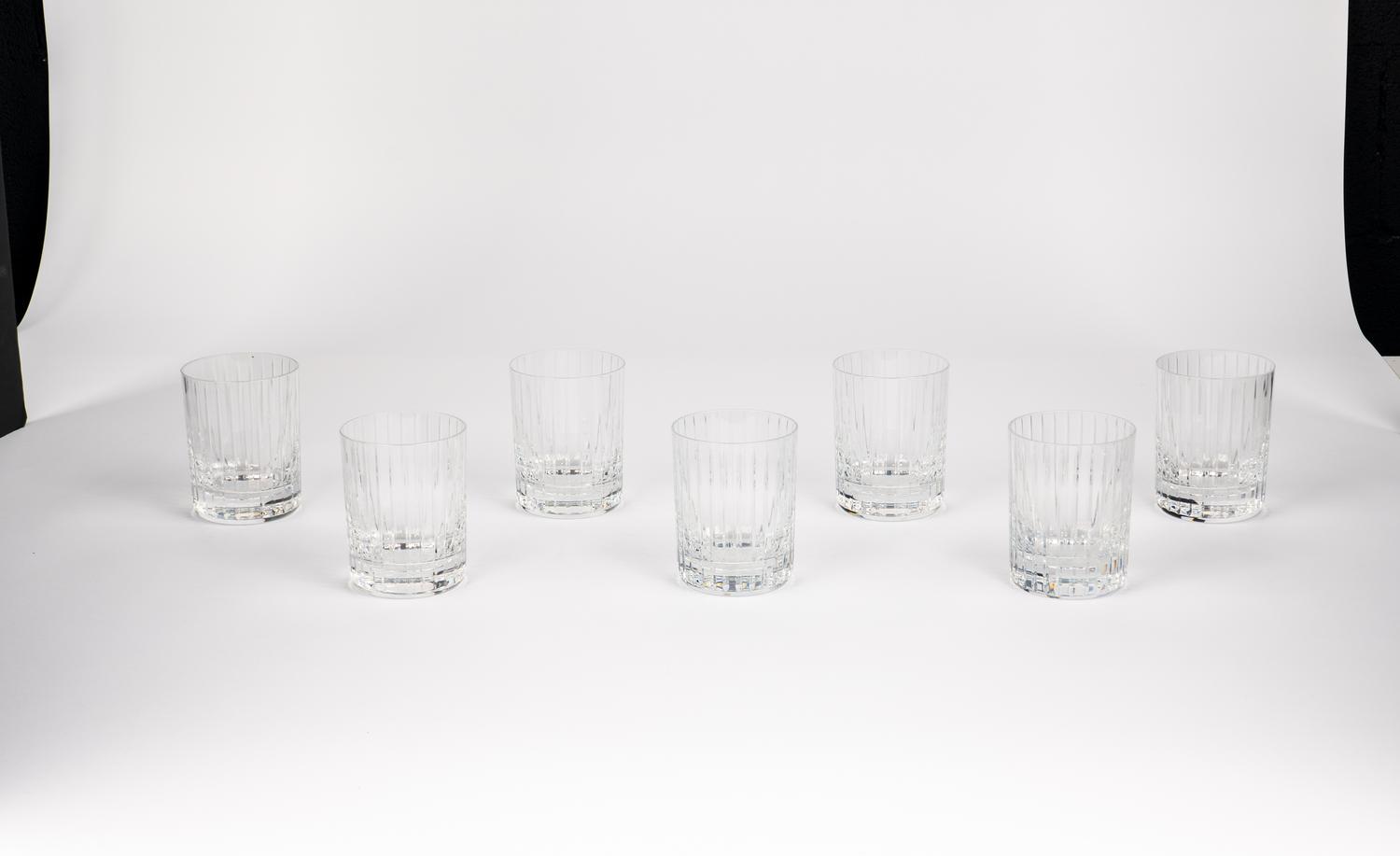 A Set of Seven Baccarat Harmonie Triple Old Fashioned Glasses