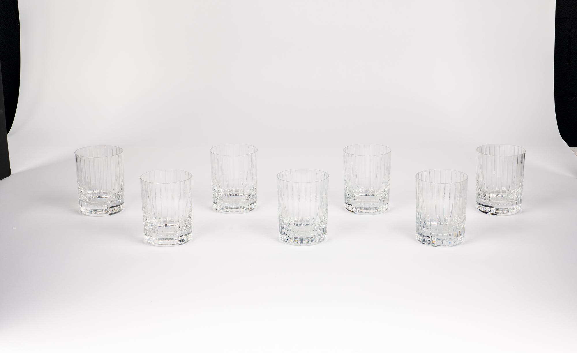 A Set of Seven Baccarat Harmonie Triple Old Fashioned Glasses