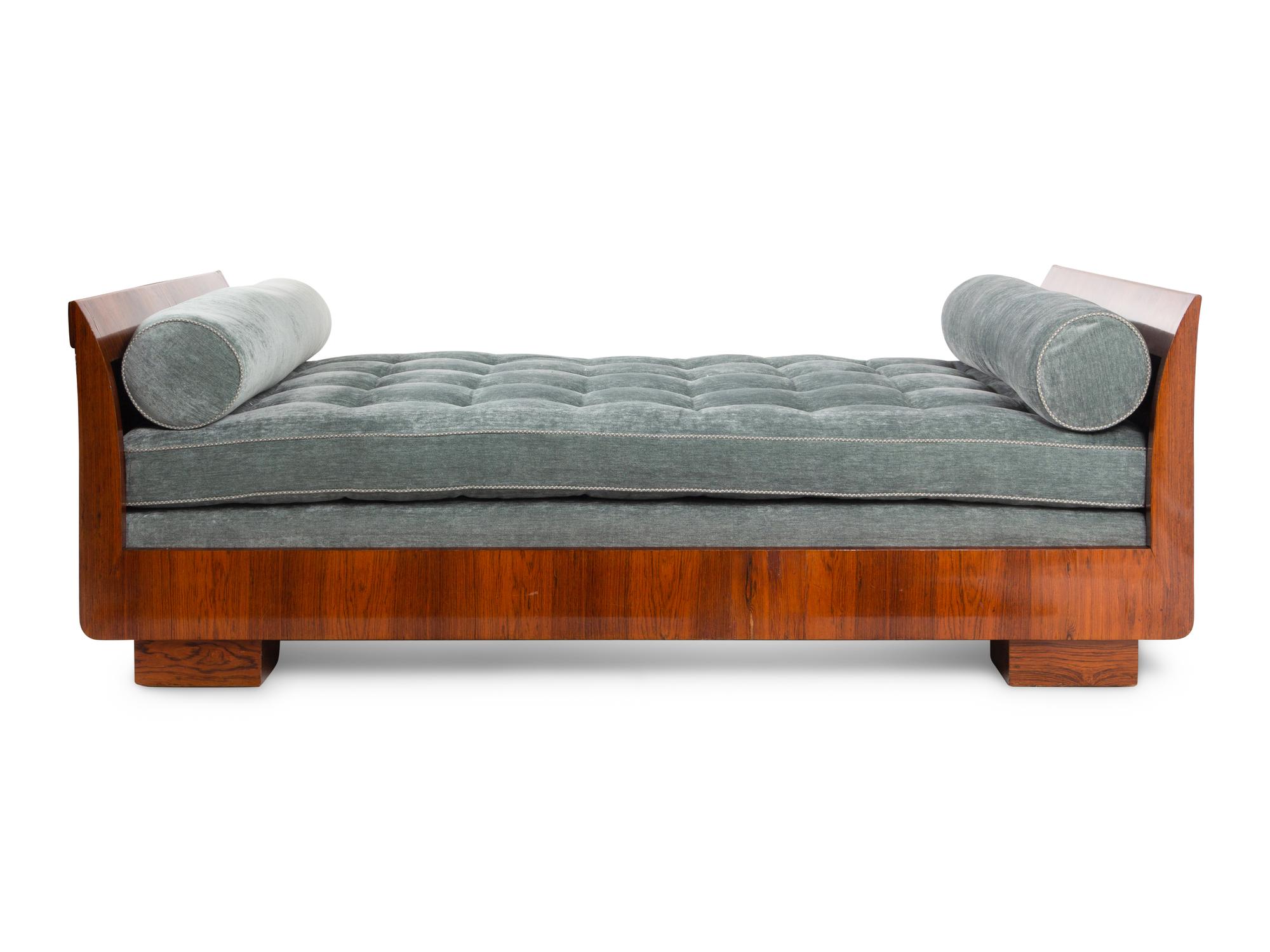 An Art Deco Style Walnut Daybed