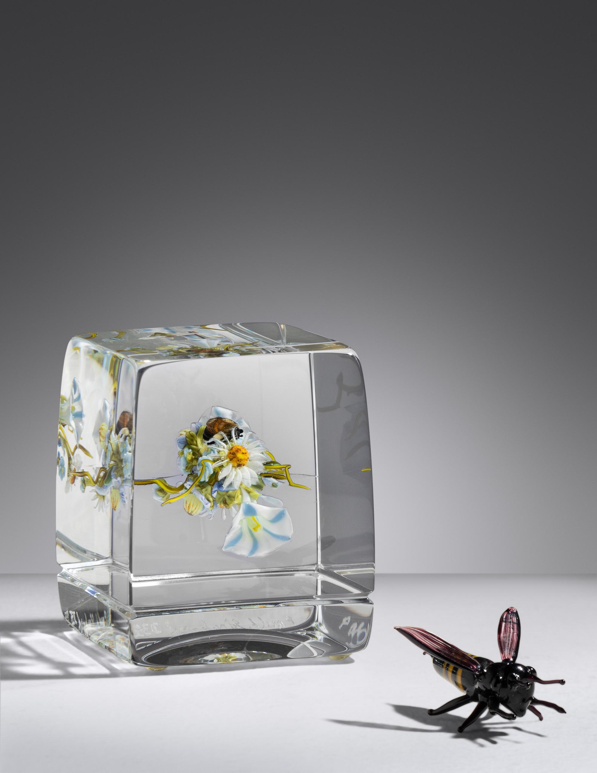 Botanical Paperweight and Bee, 1993