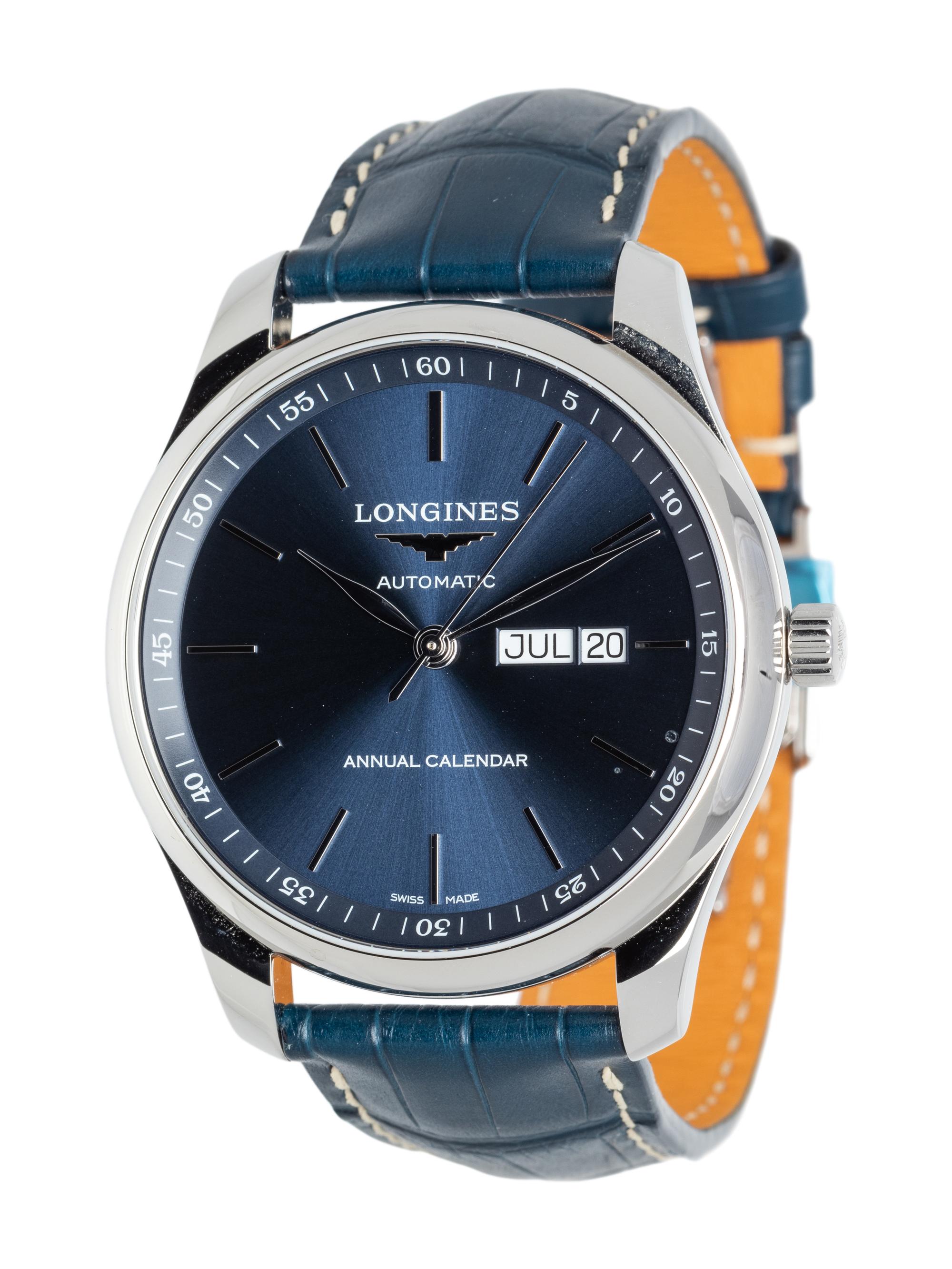 LONGINES, STAINLESS STEEL REF. L2.920.4 'MASTER' ANNUAL CALENDAR WRISTWATCH