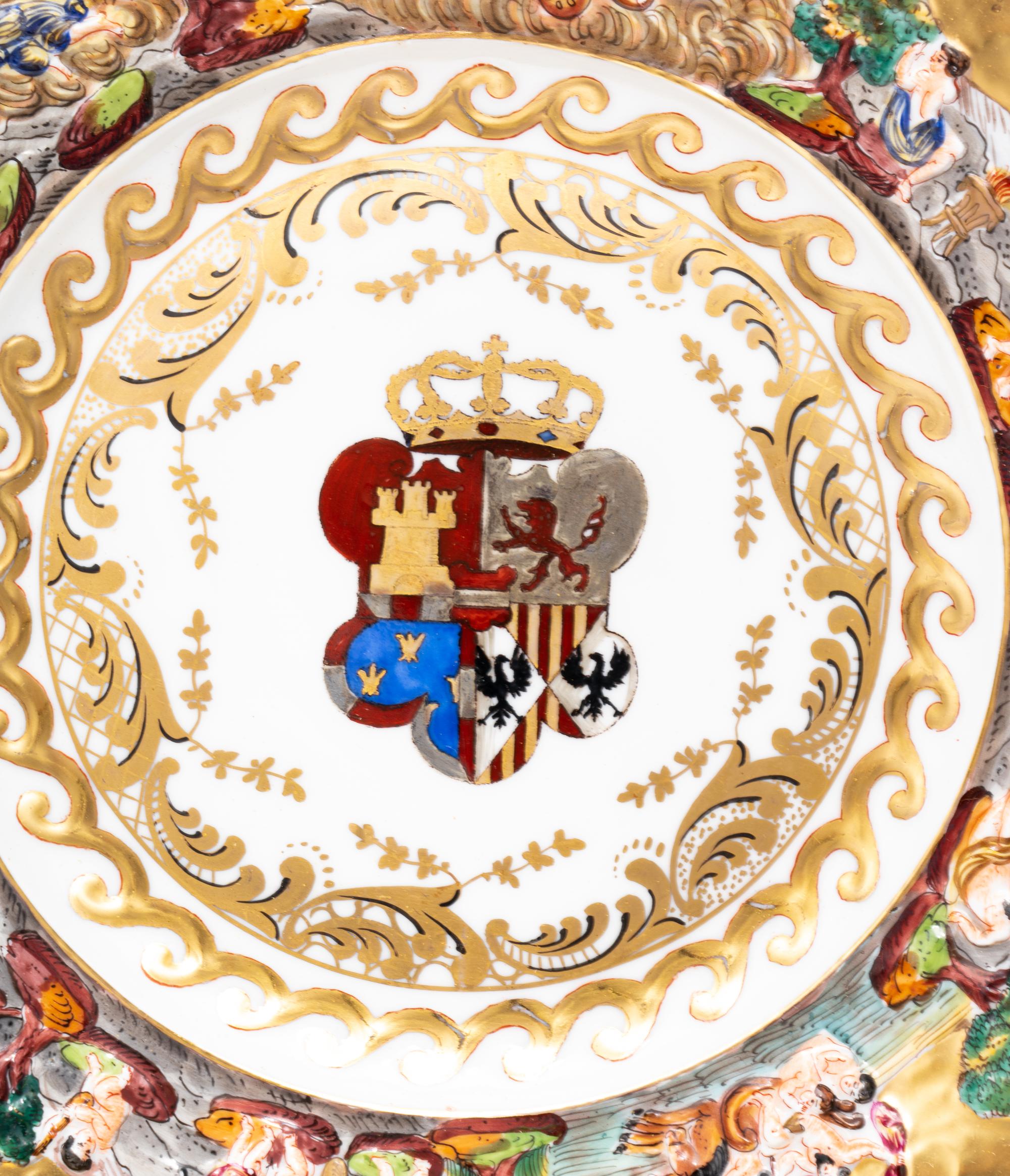 A Capodimonte Porcelain Dinner Service