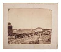[TRANSPORTATION]. 4 photographs, incl. railroad and steamship views.